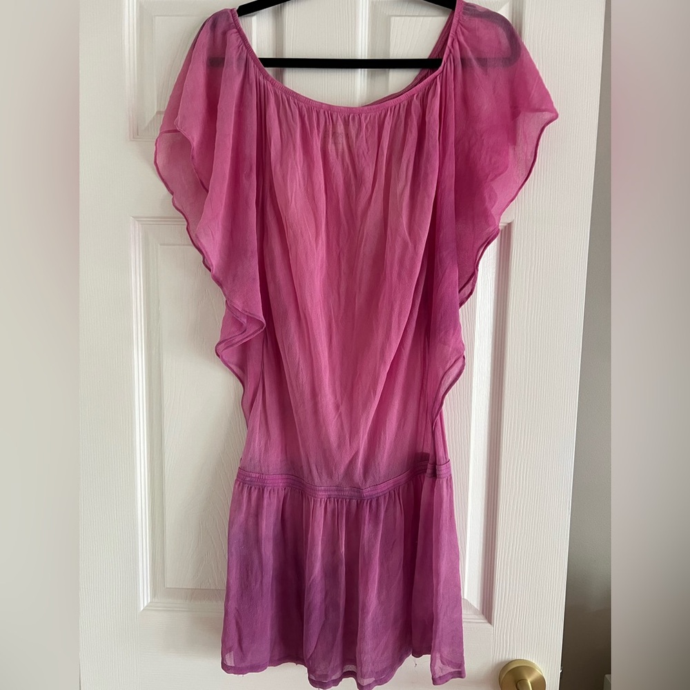 Gypsy 05 pink ombré sheer mini cover up size M